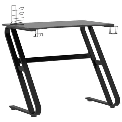 Immagine prodotto di Scrivania da Gaming con Gambe a ZZ Nera 90x60x75 cm