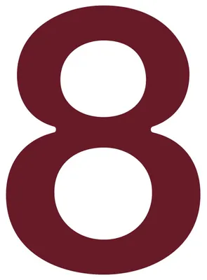 Produktbild von Hausnummer ''8'' Rot