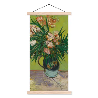 Produktbild von MuchoWow® Textilposter Der Oleander - Vincent van Gogh 60x120 cm mit holzfarbenen Rahmen - Holz