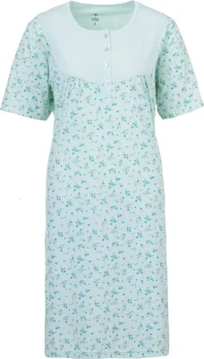 Produktbild von Nachthemd Kurzarm - Zweigen/ Blüten , Farbe:mint, Größe:4XL