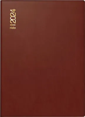 Produktbild von rido/idé Tageskalender Modell Technik II 2024 1 Seite = 2 Tage Blattgröße 10 x 14 cm bordeaux