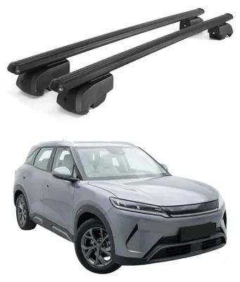 Image de Barres de toit Transversales pour BYD Atto 2 2025-2026 Aluminium Noir 2Pcs, Image générée par une IA