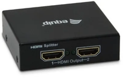 Produktbild von Equip 2-Port-HDMI-Splitter, HDMI, 2x HDMI, 4096 x 2160 Pixel, Schwarz, 340 MHz, 480i, 480p, 720p, 1080i, 1080p