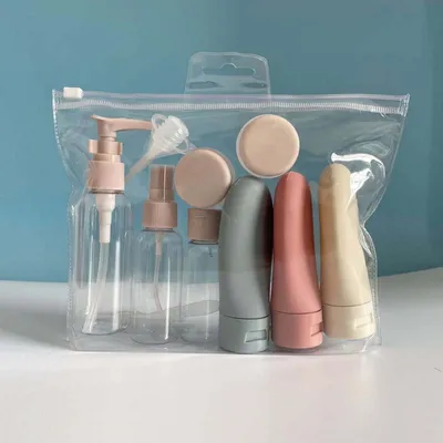 Produktbild von 11er-Pack Reiseflaschen-Set für Toilettenartikel, TSA-zugelassene Reisebehälter, auslaufsicheres Reisezubehör für Shampoo, Spülung, Lotion, Duschgel