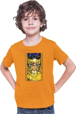 Zdjęcie produktu dla Koszulka Dziecięca Japan Anime Manga Saint Anime Seiya Gemini Gemini, 12-13 Jahr - 152 / Pomarańczowy