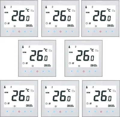 Obrázek produktu pro 8X 16A LCD pokojový termostat Termostat Elektrické topení Podlahové topení Programovatelný týdenní regulátor teploty v místnosti【GB-16A pro elektrické topení】