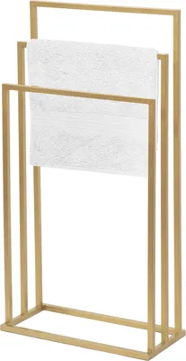 Produktbild von FRAMADO Metall Handtuchständer - Badetuchhalter Gold, 3-armig, 45x21x86cm