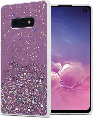 Obrázek produktu pro Cadorabo Case for Samsung Galaxy S10e Protective Case in Purple Pouzdro na mobilní telefon TPU Case Glitter Cover Case Glitter