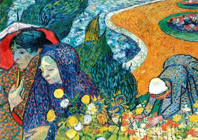 Image de Puzzle de l'oiseau bleu Puzzle Vincent Van Gogh Mémoire du jardin d'Etten 1000 Teile