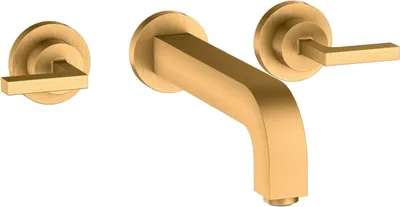 Immagine prodotto di hansgrohe AXOR Citterio mitigeur lavabo 3 trous encastré, bec 222mm, béqu'illes, rosettes pour montage mural, 39147250, 39147250