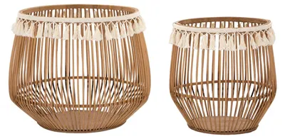 Produktbild von Mauro Ferretti Set bestehend aus 2 Körben, Modell Fuji, Ø 47x39,5 cm bzw. 34x36,5 cm, braun