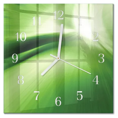 Produktbild von Tulup Glasuhr Wanduhr Küchenuhr Echt-Glas 30x30 cm Modern Dekorativ Geräuschlos Weiße Zeiger - Abstraktion