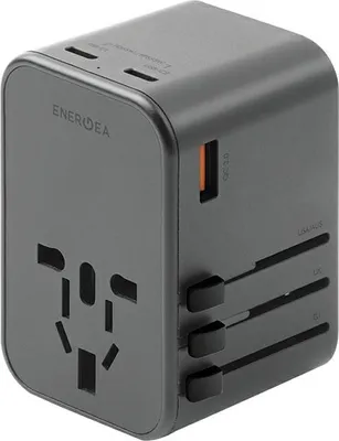 Zdjęcie produktu dla Ładowarka ENERGEA GaN 65W 1xUSB+2xUSB-C podróżna szara