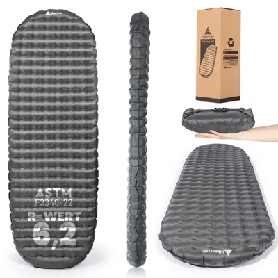 Productafbeelding van 6.2 R-Value Camping Slaapmat, ultralicht, 8 cm dik, opblaasbare slaapmat