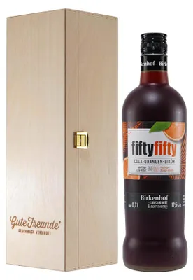 Produktbild von Birkenhof FiftyFifty Cola-Orangen-Likör mit Geschenk-HK