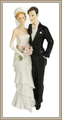 Produktbild von Hochzeitspaar stehend Hochzeit Figur Deko für Hochzeit Höhe 21 cm