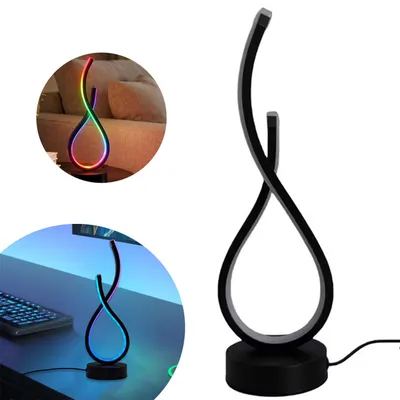 Produktbild von LED Nachttischlampe, Spiral Tischlampe, für Arbeitszimmer Wohnzimmer Schlafzimmer Nachttisch