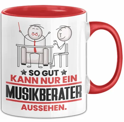 Produktbild von Musikberater Geschenk Tasse So Gut Kann Nur Ein Musikberater Aussehen Geschenkidee Kaffee-Becher (Rot)