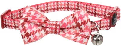 Image de Collier pour chat "Flamingo" avec nœud, couleur rouge, taille 20-35 cm, largeur 10 mm
