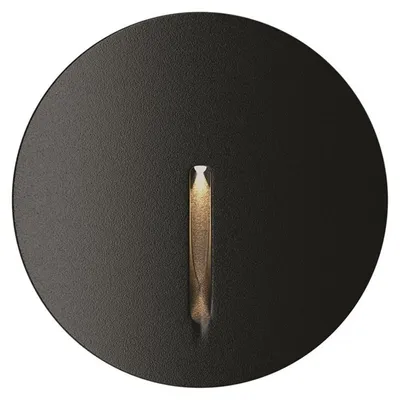 Image de Lampe LED encastrée, lampe d'escalier, alu, noir, IP54, D 7 cm