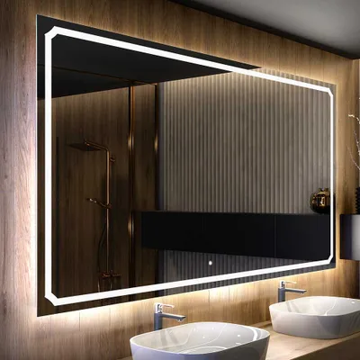 Obrázek produktu pro Artforma Zrcadlo do koupelny s led osvětlením 160x70 cm | Barva LED: Studená bílá 7000K | Vypínač: Dotykový | LED137