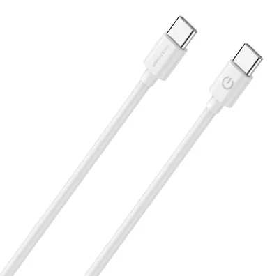 Produktbild von RealPower Lade/Datenkabel USB-C auf USB-C     1m weiß     3A