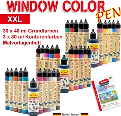 Produktbild von Window Color Pen XXL-Set 33 Fenstermalfarben 40ml Fensterfarben Malfarben