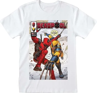 Obrázok produktu pre Deadpool 3 - obálka komiksu - biele tričko - veľkosť L