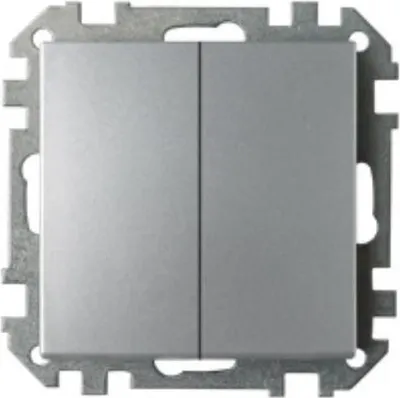 Produktbild von Serienschalter Unterputz (Ohne Rahmen) 10A Premium serie STILE Silber