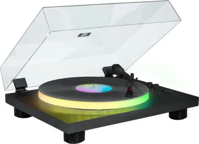 Produktbild von Plattenspieler BIGBEN INTERACTIVE PARTYBTTDLIGHT, Leuchtplatte, Riemenantrieb, Bluetooth, Lichteffekte