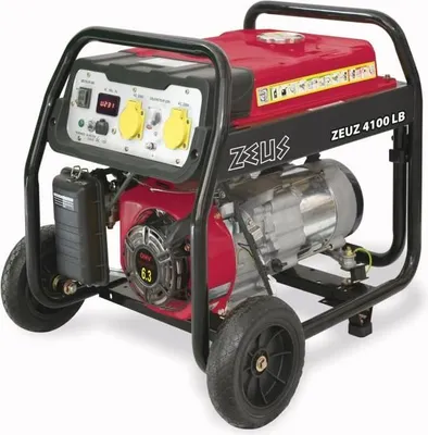 Image de Groupe Électrogène Essence Zeuz 4100 LB, 3300 W, Monophasé, Réservoir 17 Litres, Rouge