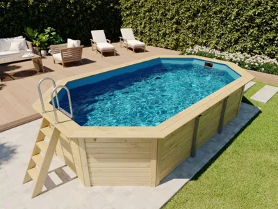 Produktbild von Karibu Holzpool Modell X4 Pool aus Holz, Natur