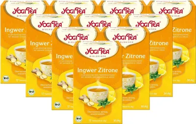 Produktbild von 10 x  YOGI TEA Ingwer Zitrone | 10 x 30,6g