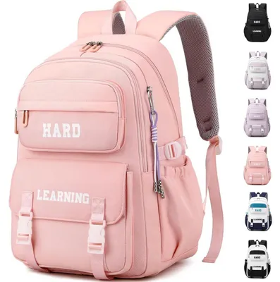 Produktbild von Schulrucksack Mädchen Teenager Rucksack Schule Wasserdicht Rosa 32x20x48cm