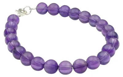 Produktbild von Edelstein-Armband Armschmuck aus echtem Amethyst & 925 Silber, lila violett, 20,5cm
