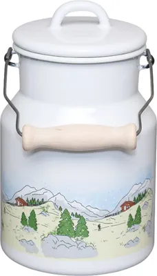Produktbild von Riess  Milchkanne mit Emaille Deckel  Landlust 1,5L