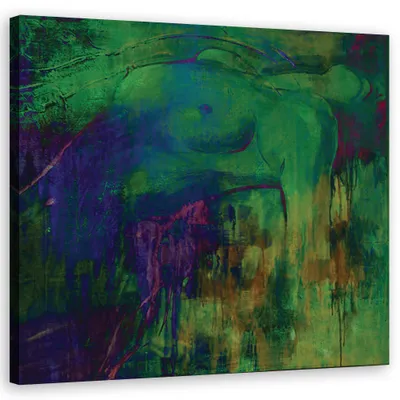 Produktbild von Leinwandbild menschen - grün 60x60 cm Feeby grün wandbild bereit zum aufhängen