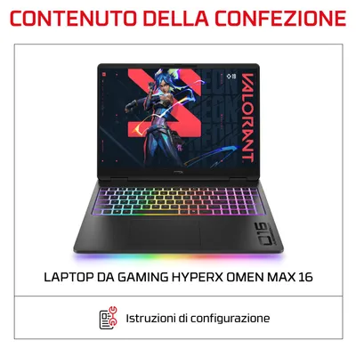 Obrázok produktu pre Notebook HP E4EW6EA, procesor AMD Ryzen AI, obrazovka 40,6 cm (16"), rozlíšenie 2,5K, 32 GB DDR5-SDRAM, grafická karta NVIDIA GeForce RTX 5070 Ti, Wi-Fi 7 (802.11be), operačný systém Windows 11 Home, farba: čierna