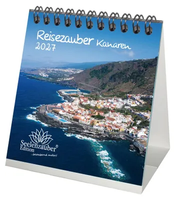 Produktbild von Reisezauber Kanaren Tischkalender 10x10cm für 2027 Urlaub Strand Spanien - Seelenzauber