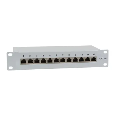 Obrázek produktu pro Logilink 10" Cat.6A Patchpanel, 12-port STP, grau