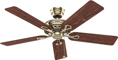 Obrázek produktu pro Stropní ventilátor se stahovacím řetízkem Savoy 132 cm leštěná mosaz