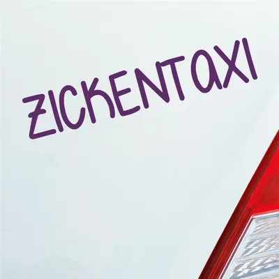 Produktbild von Auto Aufkleber Zickentaxi Mädels Lustig Tuning 19x4 cm Lila Sticker Heckscheibenaufkleber