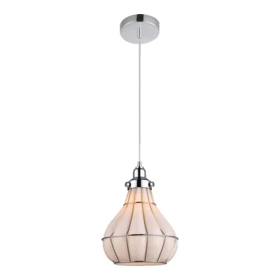 Obrázok produktu pre Závesné svietidlo PERUGIA 1xE27/40W D200 chróm/opál D: 22cm Š: 22cm V: 150cm stmievateľné