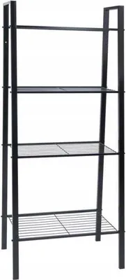 Immagine prodotto di Scaffale in metallo nero 148x61,8x34,5 cm 4 ripiani in acciaio verniciato