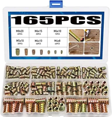 Obrázok produktu pre 165 ks závitových vložiek, matice M4/M5/M6/M8