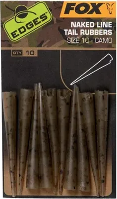 Image de Fox Edges Camo Naked Line Tail Rubbers Sz 10