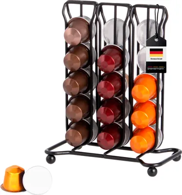 Immagine prodotto di supporto per capsule bremermann "Nespresso", dosatore di capsule | max. 30 capsule | nero