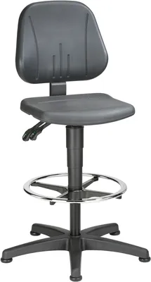 Produktbild von Bimos Arbeitsdrehstuhl Unitec mit Gleitern und Fußring Integralschaum Sitz-Höhe 550-850mm - 9651-   2000
