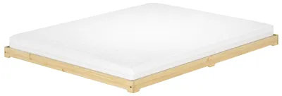 Produktbild von Futonbett Bodenbett extra niedriges Holzbett 160x200 Kiefer lackiert V-60.47K-16Rollrost und Matratze inkl.