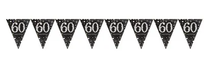 Obrázek produktu pro Amscan 9900570, Vlajkový banner, Fólie, Černá, Hnědá, Bílá, Narozeniny, 3962 mm, 215 mm